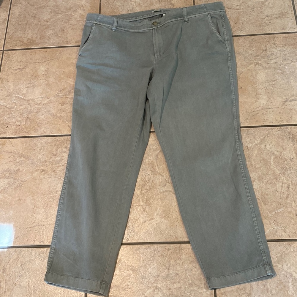 J. Crew 100% cotton chinos in sage green size 14